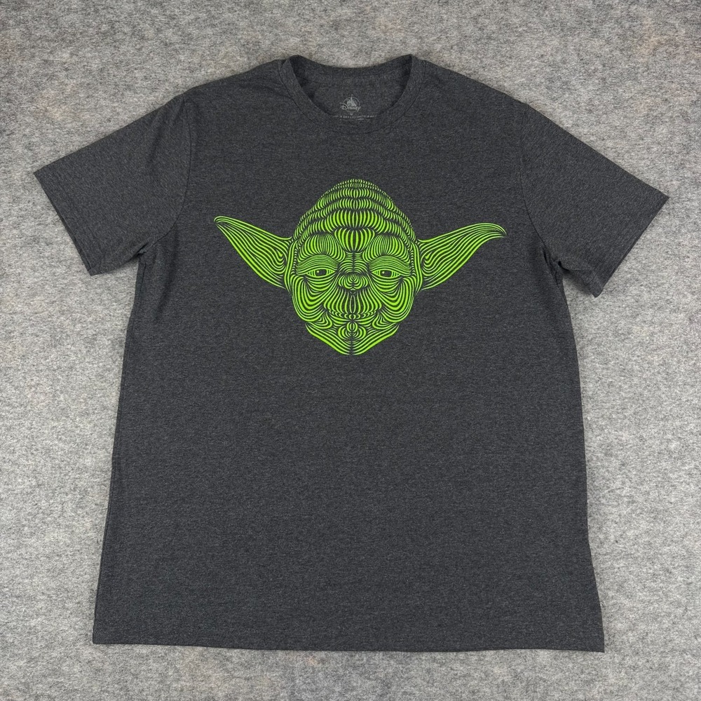 Disney Parks Star Wars Yoda T-Shirt Tee Gray Mens Medium M